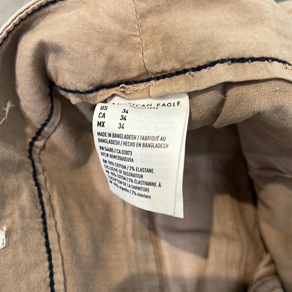 American Eagle Men’s Next Level Flex Khaki short sz 34 - Picture 4 of 4